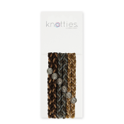 Knotties Braided Elastics Warm Chocolate 6-p