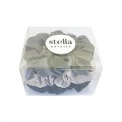 Stella Details Scrunchies 3-Pack i Presentask - svart, sand och grön